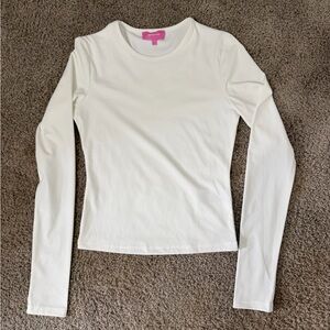 Edikted Classic White Long Sleeve Tee
